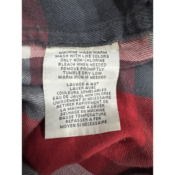 Denim Supply Ralph Lauren RL Boyfriend Plaid Flannel Shirt Red Gray  Women's S - Picture 7 of 7